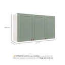 Ver imagem 4 de Armário Aéreo 3 Portas 120cm Arizona CabeCasa MadeiraOriginals