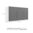 Ver imagem 4 de Armário Aéreo 3 Portas 120cm Arizona CabeCasa MadeiraOriginals