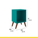 Ver imagem 3 de Mesa de Cabeceira Retrô 40 X 57 Cm Pés Palito Mdp Turquesa - Clicklar