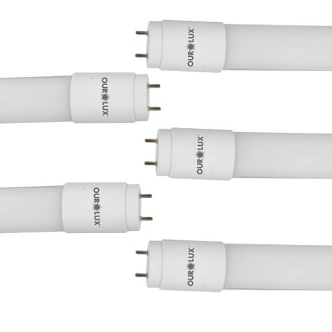 Kit 5 Lampada Superled Tubular T8 9w Bivolt 6500k Ourolux