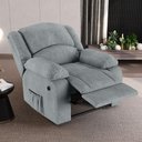 Ver imagem 2 de Poltrona do Papai Reclinável Pietra Power Elétrica Massagem Fh9 Linho Cinza - Mpozenato