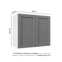 Ver imagem 4 de Armário Aéreo 2 Portas 80cm Arizona CabeCasa MadeiraOriginals