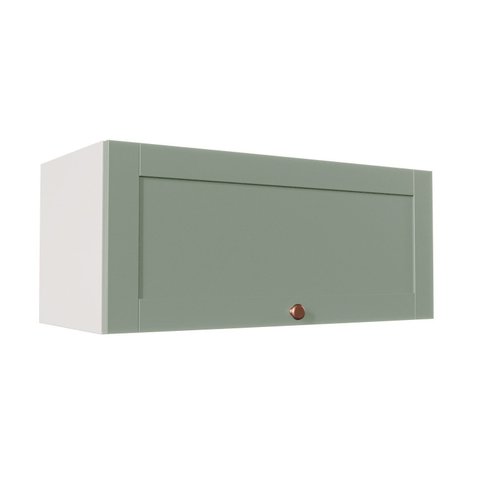 Armário Aéreo Porta Basculante 80cm Arizona CabeCasa MadeiraOriginals Verde/Branco/Menta