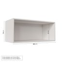 Ver imagem 4 de Armário Aéreo Planejado Porta Basculante 80cm Arizona CabeCasa MadeiraOriginals Cinza