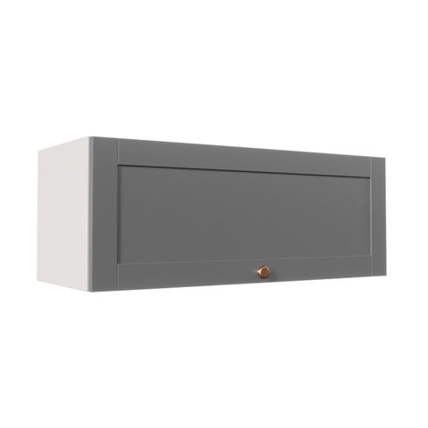 Armário Aéreo Planejado Porta Basculante 90cm Arizona CabeCasa MadeiraOriginals Cinza