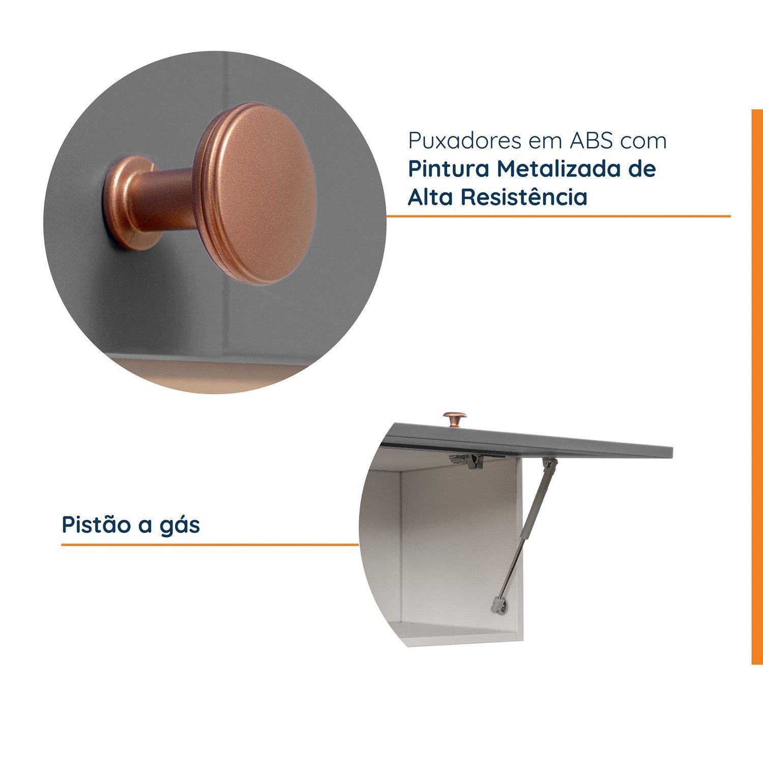 Armário Aéreo Porta Basculante 90cm Arizona CabeCasa MadeiraMadeira - 5