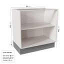 Ver imagem 3 de Balcão Planejado 2 Portas 80cm sem Tampo Arizona CabeCasa MadeiraOriginals