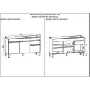 Ver imagem 4 de Balcão para Cozinha sem Tampo 3 Portas 1 Gaveta 150cm Line