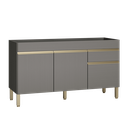 Ver imagem 3 de Balcão para Pia 150cm sem Tampo 3 Portas 1 Gaveta Line Gris