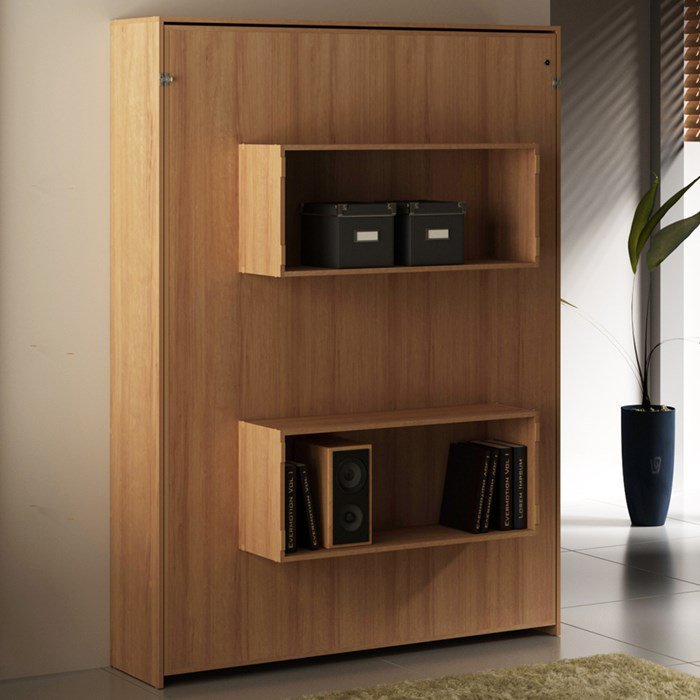 Cama Retratil De Parede Casal CM8016 Amendoa Tecno Mobili - 3