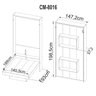 Cama Retratil De Parede Casal CM8016 Amendoa Tecno Mobili - 4