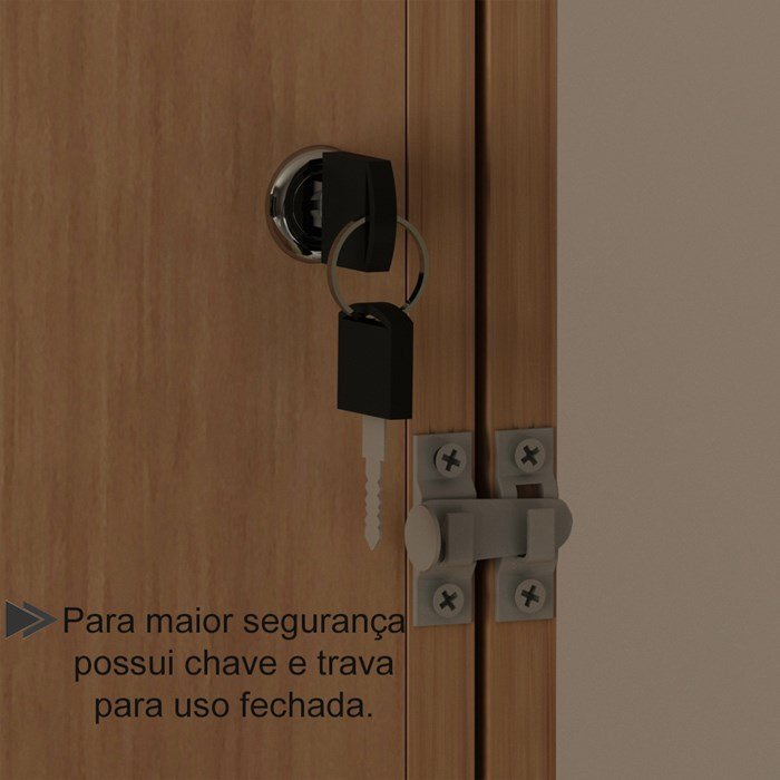 Cama Retratil De Parede Casal CM8016 Amendoa Tecno Mobili - 6