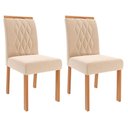 Ver imagem 7 de Mesa de Jantar Tampo de Vidro Off White Dani Vidro 1,09 e 4 Cadeiras Juliana Wood Madeira/nude