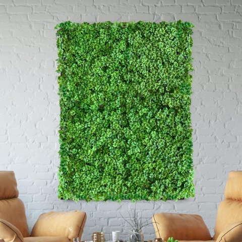 Kit 5 Paineis Folhas Trevo Artificial para Decorar Ambientes Modernos com Elegância Realismo 60x40