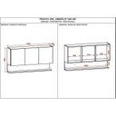 Ver imagem 3 de Armário para Cozinha 3 Portas 120cm Line Branco/Supremo/Freijó