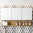 Ver imagem 1 de Armário para Cozinha 3 Portas 120cm Line Branco/Supremo/Freijó
