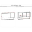 Ver imagem 4 de Armário para Cozinha 3 Portas 120cm Line Cinza/Gris/Freijó