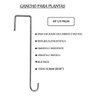3 Ganchos Caibro 50cm P/ Pendurar Plantas e Gaiolas - 2