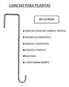 Ver imagem 2 de 3 Ganchos Caibro 50cm P/ Pendurar Plantas e Gaiolas