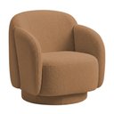 Ver imagem 1 de Poltrona Decorativa Avany Base Giratória Bouclé Terracota - Nexta Casa