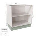 Ver imagem 4 de Balcão Planejado 2 Portas 80cm sem Tampo Arizona CabeCasa MadeiraOriginals