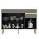 Ver imagem 2 de Balcão para Pia 120cm 3 Portas 1 Gaveta Line Gris