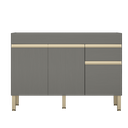 Ver imagem 3 de Balcão para Pia 120cm 3 Portas 1 Gaveta Line Gris