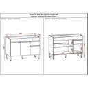 Ver imagem 4 de Balcão para Pia 120cm 3 Portas 1 Gaveta Line Gris