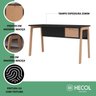 Conjunto Home Office 4 Peças 1 Escrivaninha 1 Estante 1 Cômoda 1 Guarda Roupa Veneza Espresso Móveis - 6