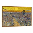 Ver imagem 1 de Quadro Decorativo Canvas Van Gogh Semeador e o Sol Brilhante 45x30 Moldura Natural