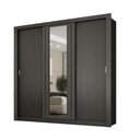 Ver imagem 5 de Guarda-roupa Casal 3 Portas Doha Lux Carraro Ripado