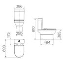 Ver imagem 2 de Vaso Sanitário com Caixa Acoplada Docol Next 1668466 Branco Esmaltado