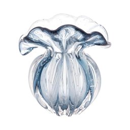 Vaso de Vidro Italy Azul 13,5cm X 11cm X 14cm - Lyor - 3