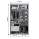 Ver imagem 4 de Guarda Roupa Solteiro Com Espelho 2 Portas Em Perfect Lugano 