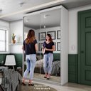 Ver imagem 2 de Guarda Roupa Solteiro com Espelho 2 Portas em Perfect Lugano Branco/Fosco