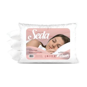 Travesseiro Adulto Toque de Seda Trisoft 50 X 70 Cm Lansof Brasil