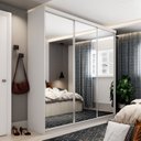 Ver imagem 1 de Guarda Roupa Casal Com Espelho 3 Portas Em Perfect Lugano