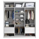 Ver imagem 3 de Guarda Roupa Casal com Espelho 3 Portas em Perfect Lugano Branco/Fosco