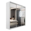 Ver imagem 5 de Guarda Roupa Casal com Espelho 3 Portas em Perfect Lugano Branco/Fosco