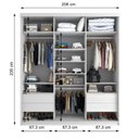 Ver imagem 4 de Guarda Roupa Casal Com Espelho 3 Portas Em Perfect Lugano