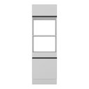 Ver imagem 5 de Paneleiro 2 Portas 63cm com Rodapé para Forno e Microondas Veneza Multimóveis V2116 Branco/preto