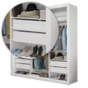 Ver imagem 5 de Quarto Completo de Casal com Closet Clarice 4 Gavetas e Cama Paula Carioca Móveis