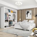 Ver imagem 1 de Quarto Completo de Casal com Closet Clarice 4 Gavetas e Cama Paula Carioca Móveis