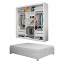 Ver imagem 4 de Quarto Completo de Casal com Closet Clarice 4 Gavetas e Cama Paula Carioca Móveis