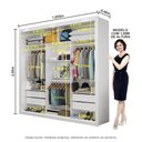 Ver mais imagens de Quarto Completo de Casal com Closet Clarice 4 Gavetas e Cama Paula Carioca Móveis