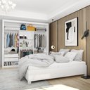 Ver imagem 2 de Quarto Completo de Casal com Closet Clarice 4 Gavetas e Cama Paula Carioca Móveis
