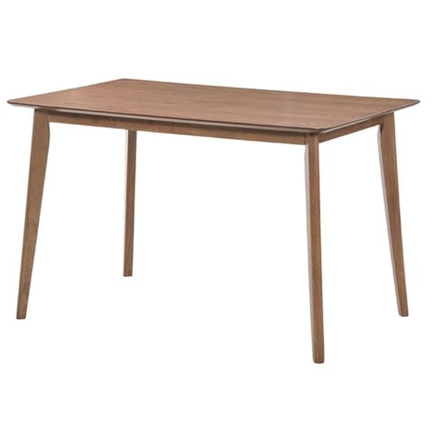 Mesa de Jantar Escandinava Tampo Mdf Cor Nogueira 120cm - 38172