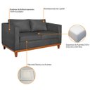Ver imagem 6 de Kit Sofá 3 Lugares e 2 Poltronas Europa 180 cm Estilo Conforto e Elegância Linho - Doce Sonho Móveis