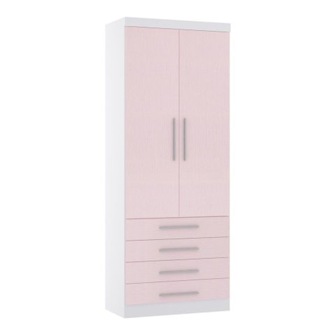 Guarda Roupa Roupeiro Modulado Alpes 2 Portas 4 Gavetas - Módulo Alpes - Luciane:rosa