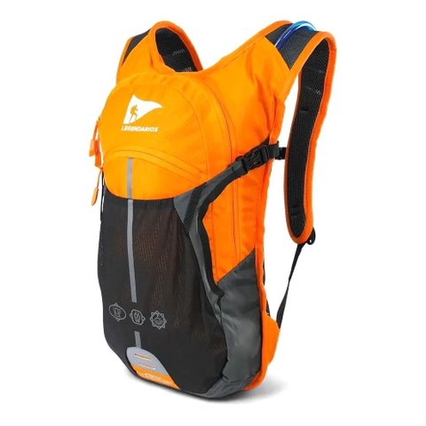 Mochila de Hidratação Ntk Legendários 15 Litros Laranja e Preto Leve para Trilhas